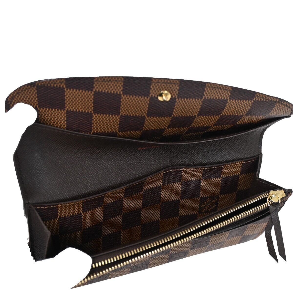 LOUIS VUITTON Portefeuille Emilie Long Bifold Wallet Damier Brown N63019 31RJ271