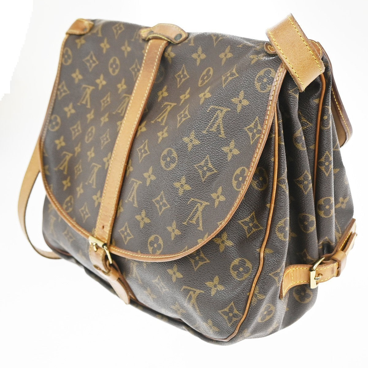 LOUIS VUITTON Saumur 35 Shoulder Bag Monogram Leather BN France M42254 82CA635