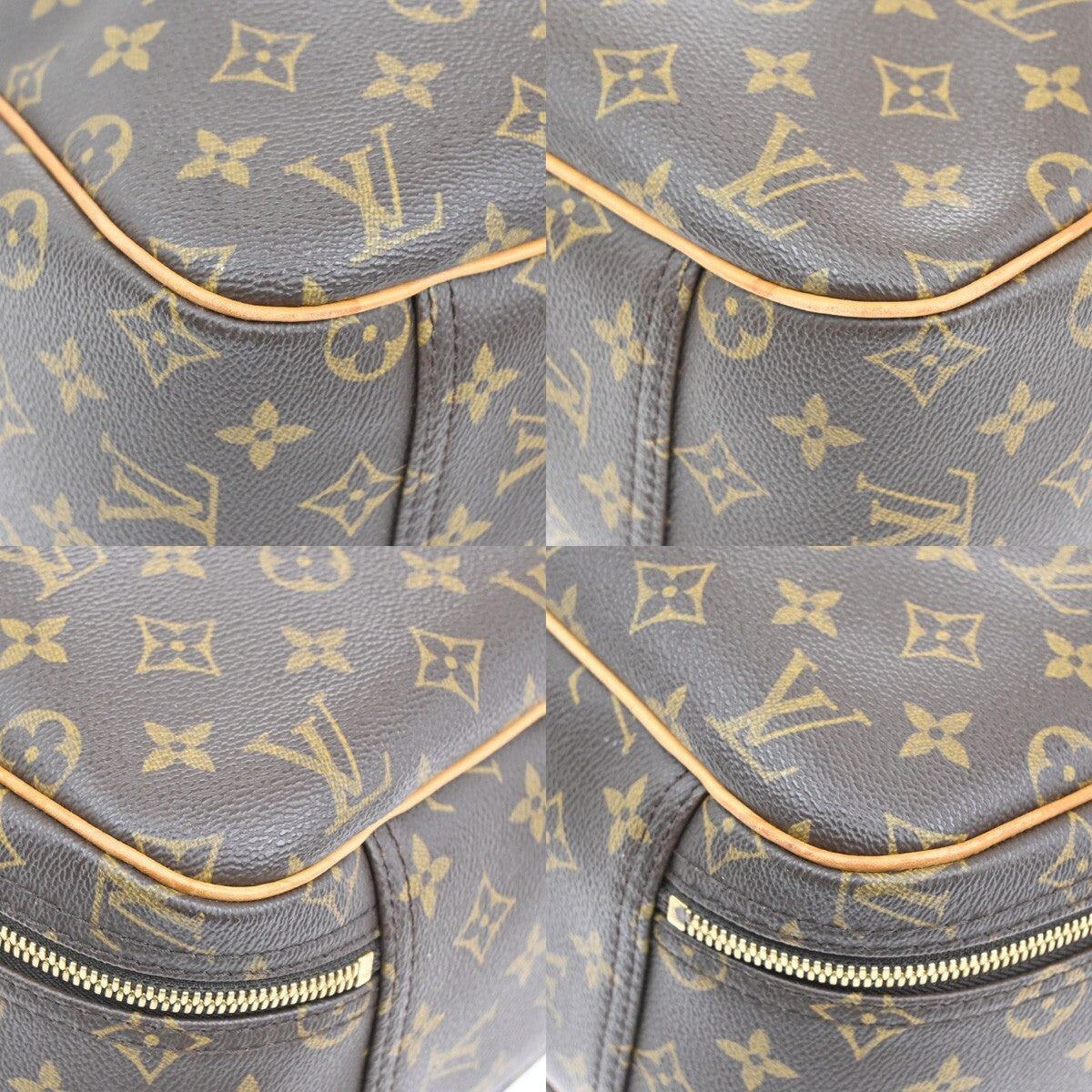 LOUIS VUITTON Excursion Shoes Hand Bag Monogram Leather Brown M41450 31EE236