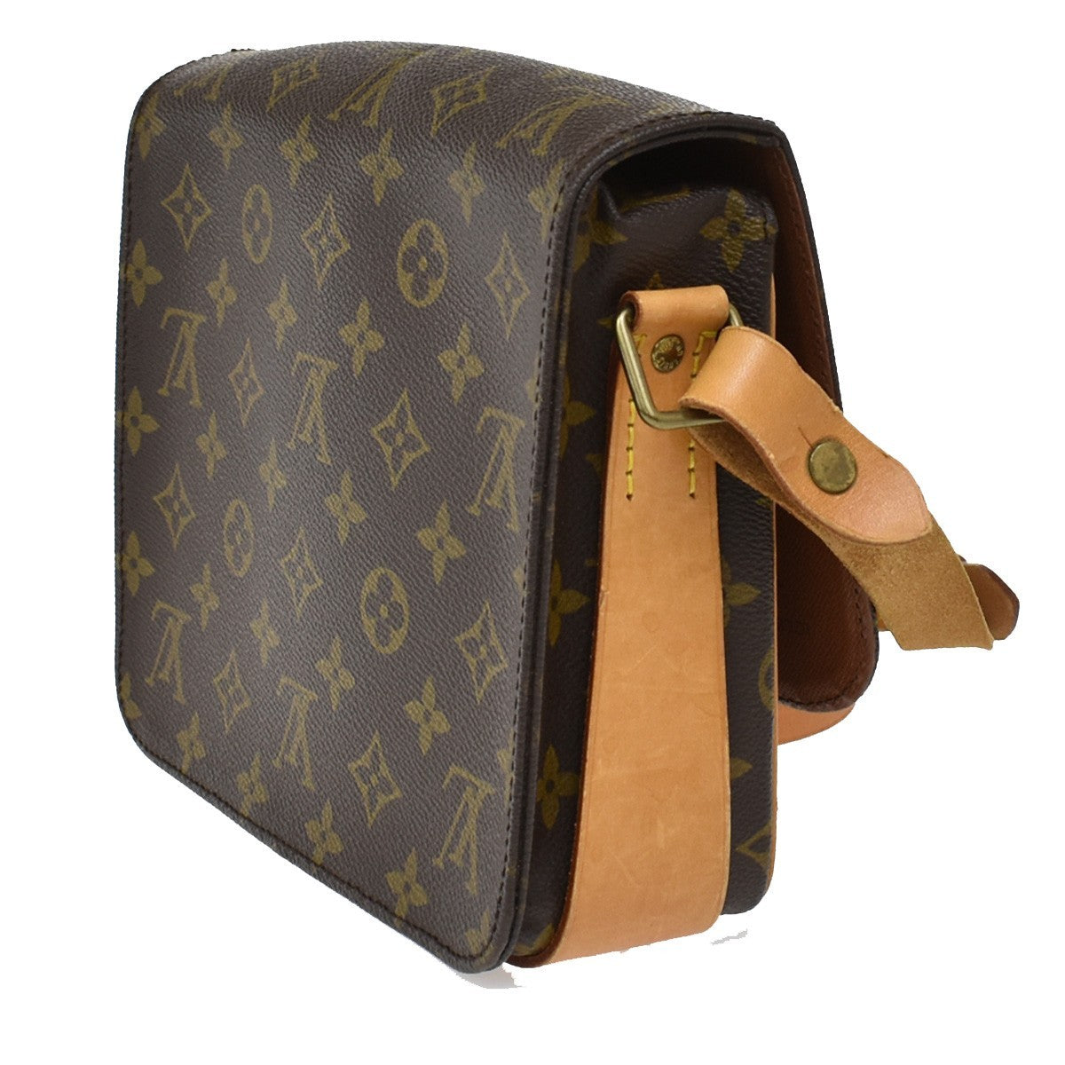 LOUIS VUITTON Cartouchiere MM Shoulder Bag Monogram Leather Brown M51253 79CA065