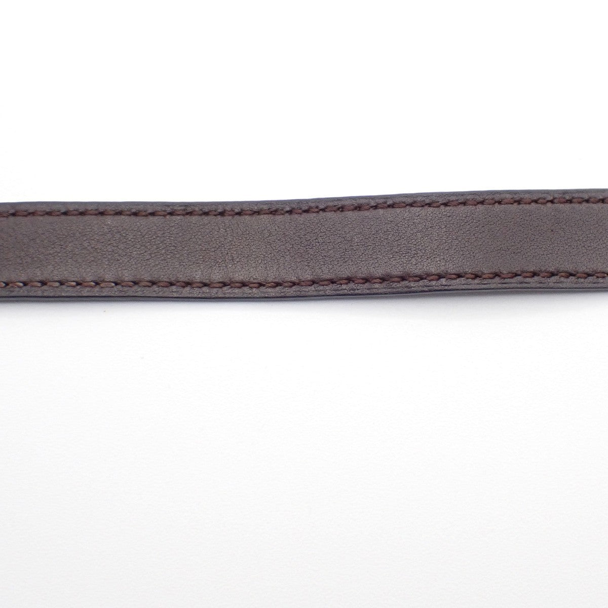 HERMES Kelly Double Tour Choker Bracelet Leather Brown GHW France 62RL901
