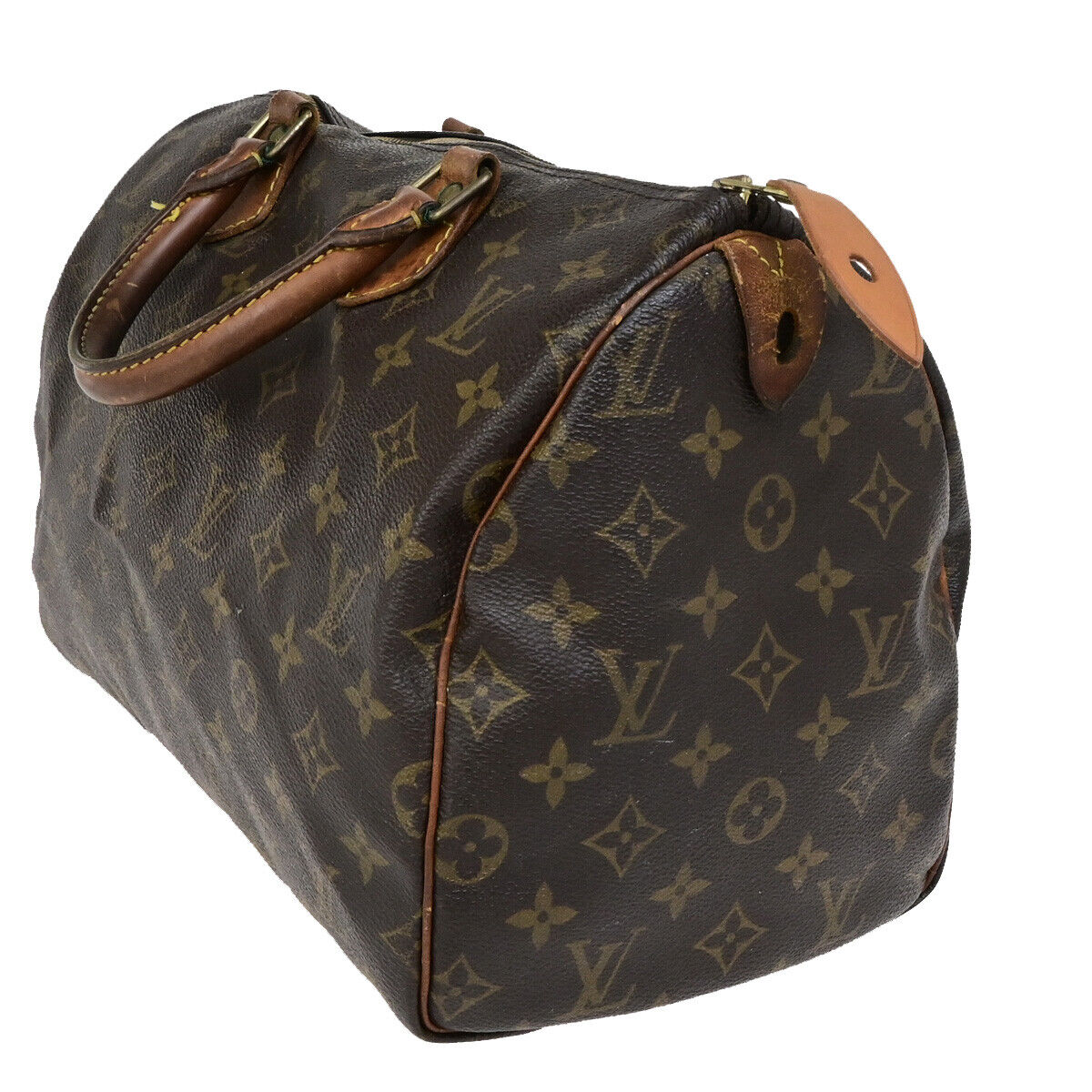 LOUIS VUITTON Speedy 30 Travel Hand Bag Monogram Leather Brown M41526 67SJ546