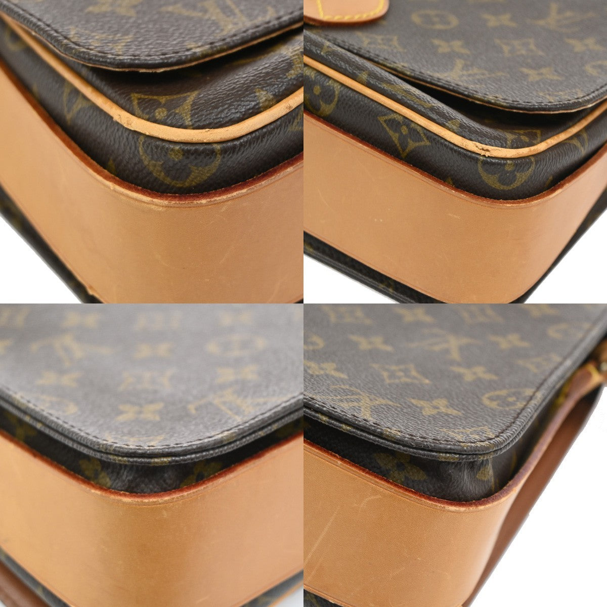 LOUIS VUITTON Cartouchiere GM Shoulder Bag Monogram Leather Brown M51252 72CA570