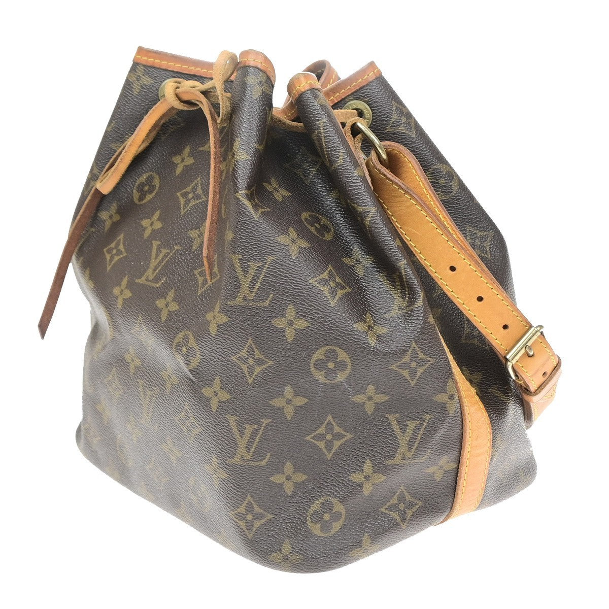 LOUIS VUITTON Petit Noe Drawstring Shoulder Bag Monogram Leather M42226 70MA705