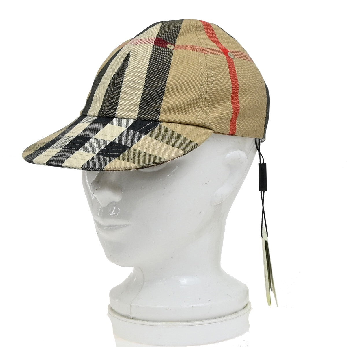 BURBERRY Logo Nova Check Baseball Hat Cap Size M Cotton Brown 69RF256