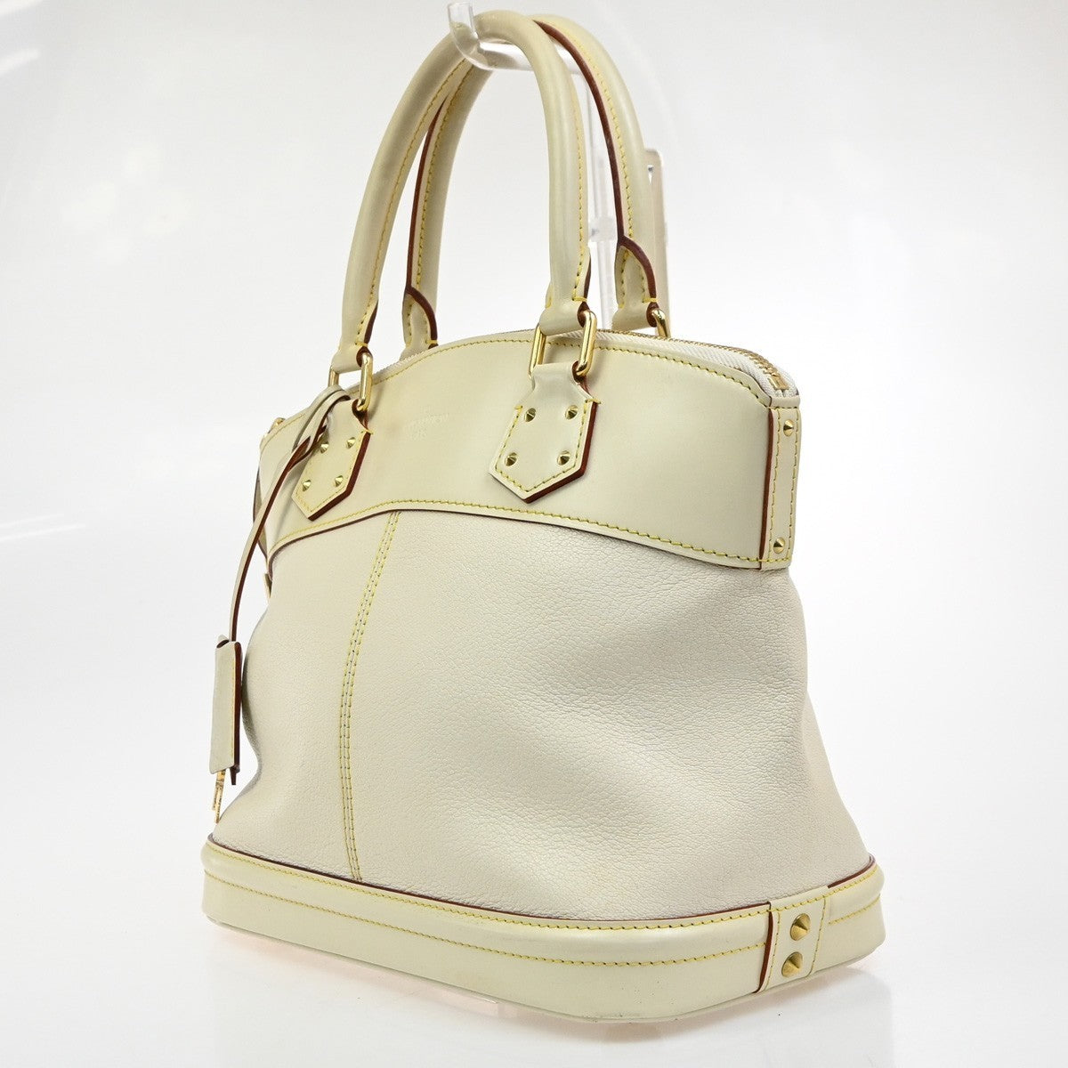 LOUIS VUITTON Lockit PM Hand Bag Suhali Leather White Padlock M91887 73MA688