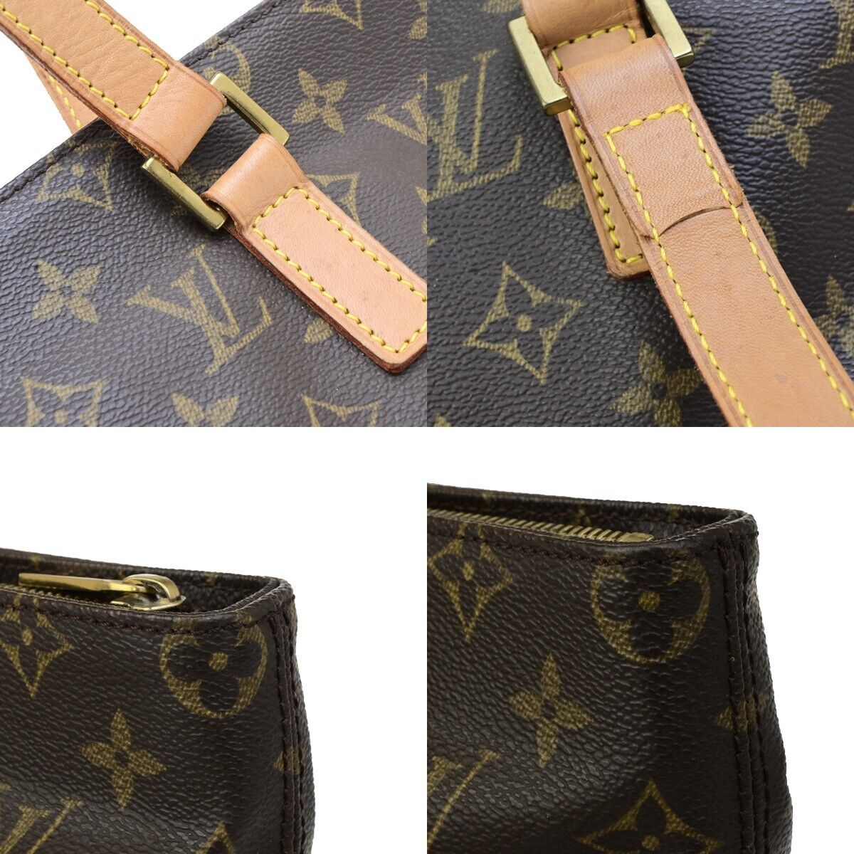 LOUIS VUITTON Cabas Piano Shoulder Bag Monogram Leather Brown M51148 73ED378