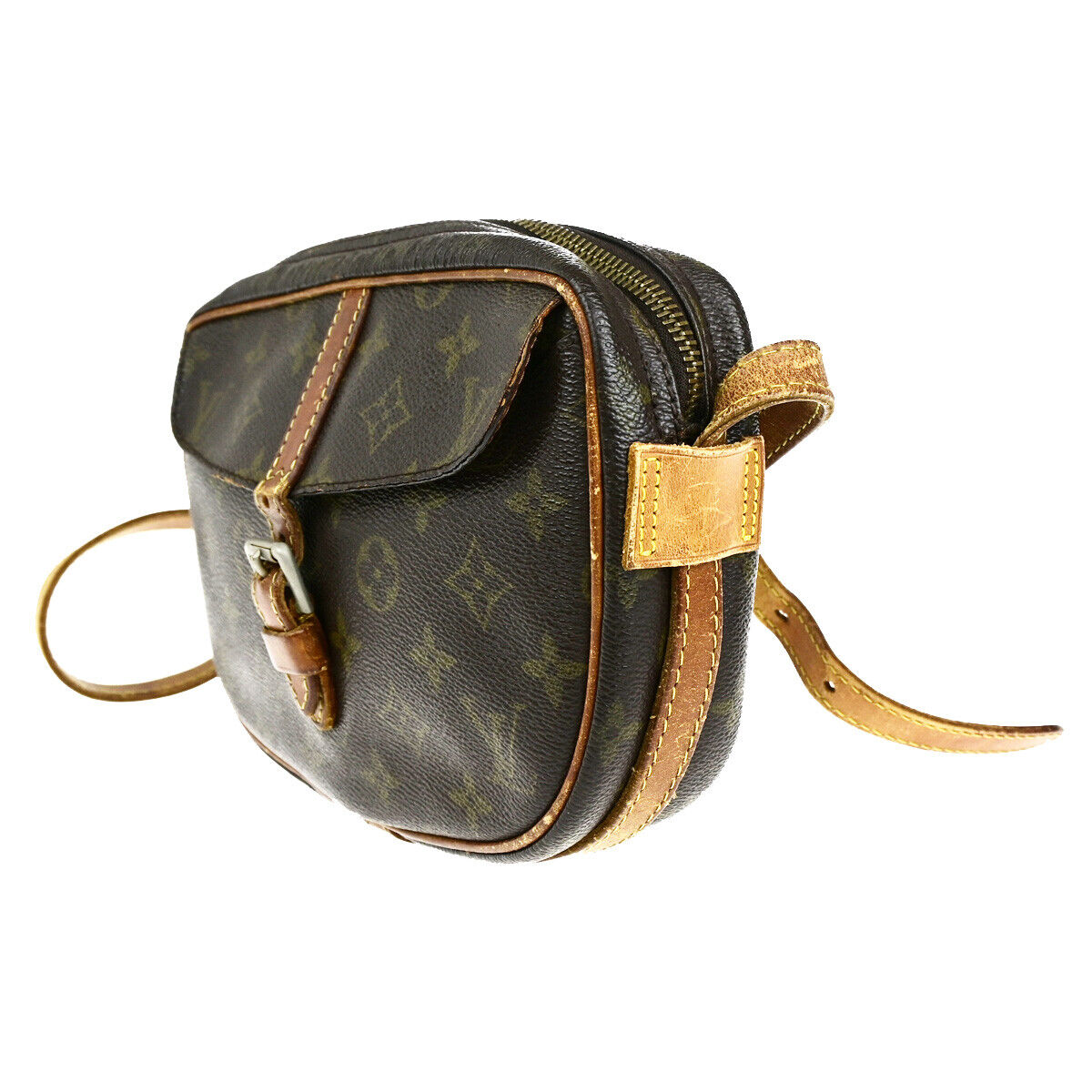 LOUIS VUITTON Jeune Fille PM Shoulder Bag Monogram Leather Brown M51227 67SJ522