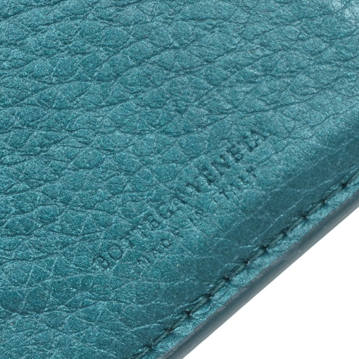 BOTTEGA VENETA Intrecciato Bifold Wallet Embossing Leather Green Italy 68KB228