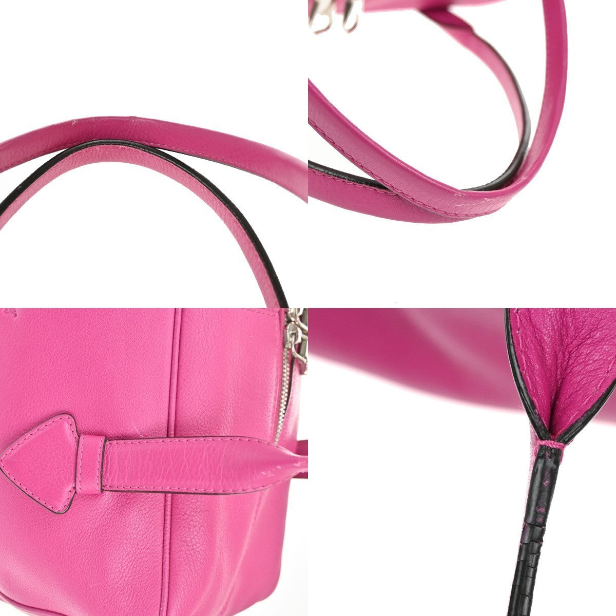 LOEWE  LOGO Heritage Shoulder Bag Leather Pink SHW Spain 35TA441