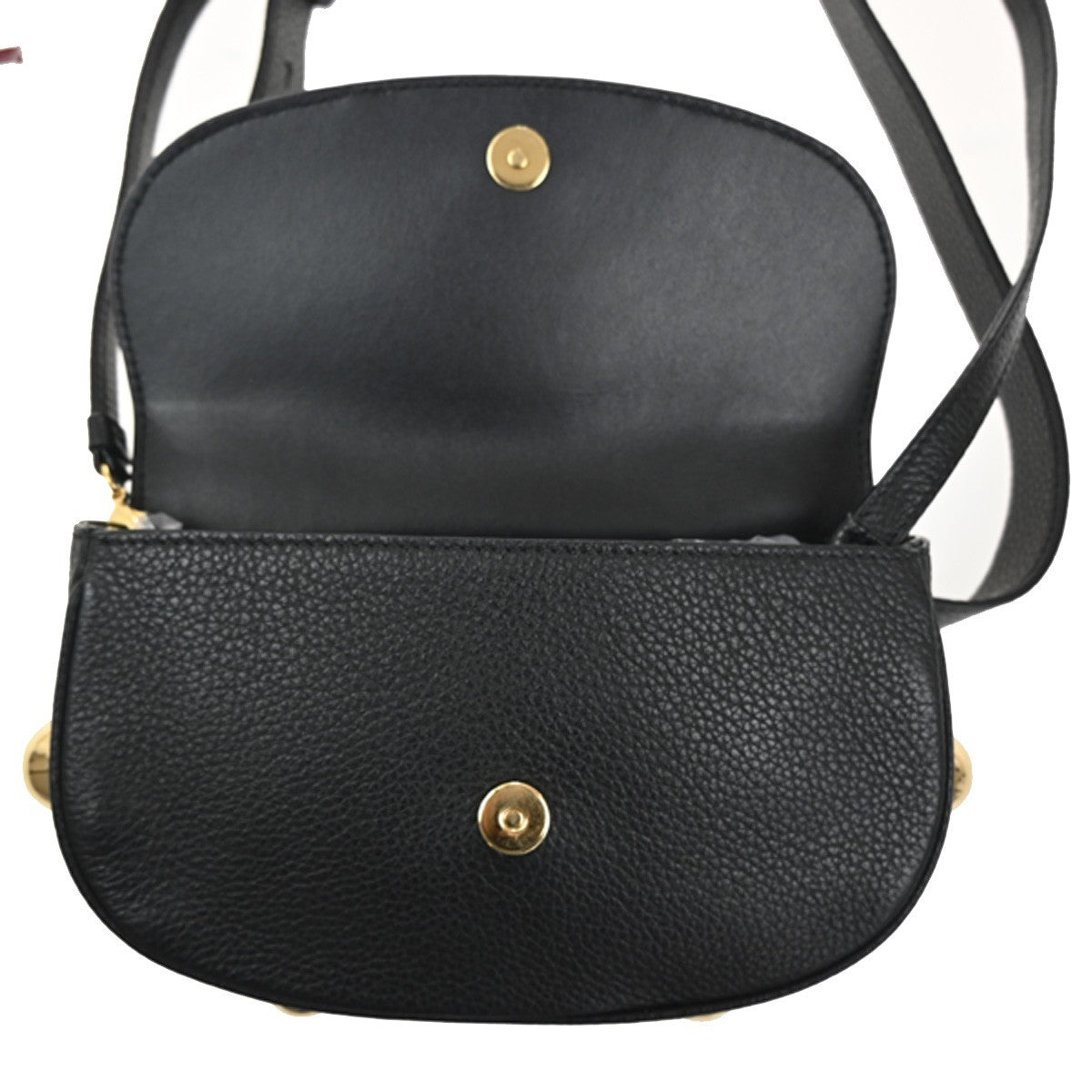 SALVATORE FERRAGAMO Glam Gancini 2Way Shoulder Bum Bag Leather Black 87KB981