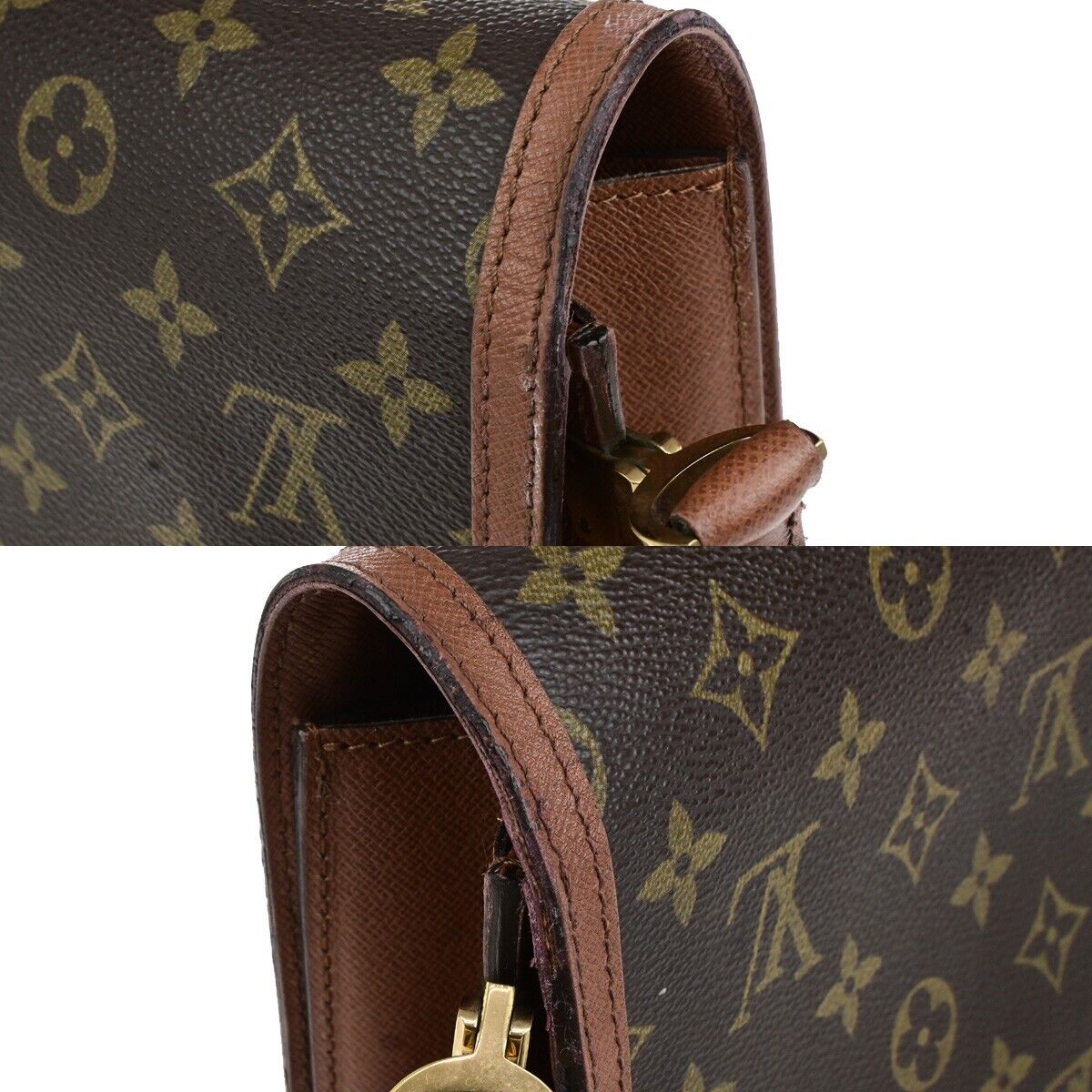 LOUIS VUITTON Raspail Shoulder Hand Bag Monogram Leather Brown M51372 33ED275
