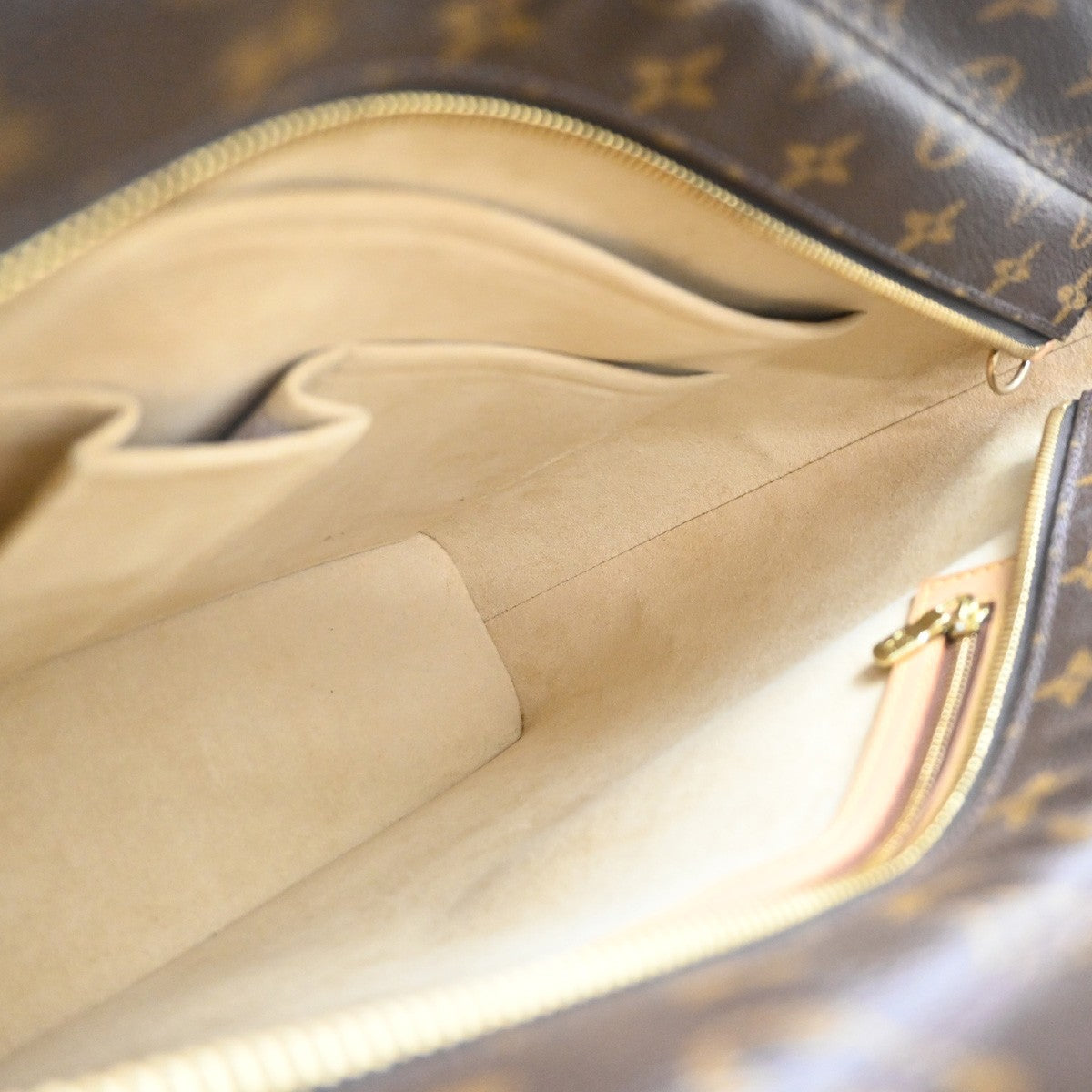 LOUIS VUITTON Logo Luco Shoulder Tote Bag Monogram Leather Brown M51155 16PA121