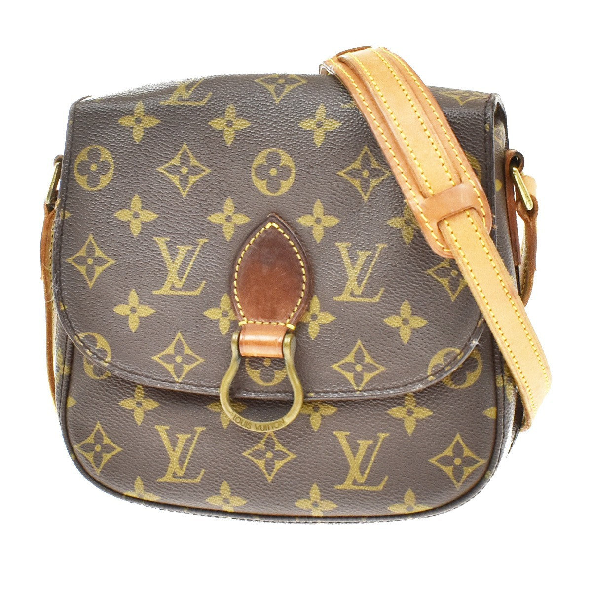 LOUIS VUITTON Saint Cloud MM Shoulder Bag Monogram Leather Brown M51243 36KB309