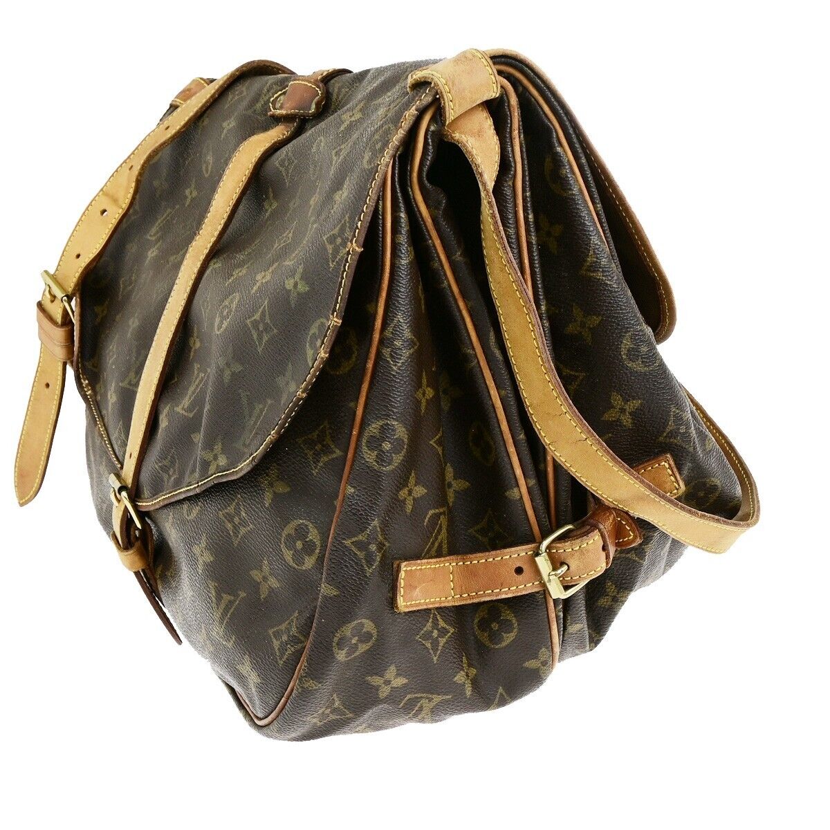 LOUIS VUITTON Saumur 35 Shoulder Bag Monogram Leather BN France M42254 33EC935