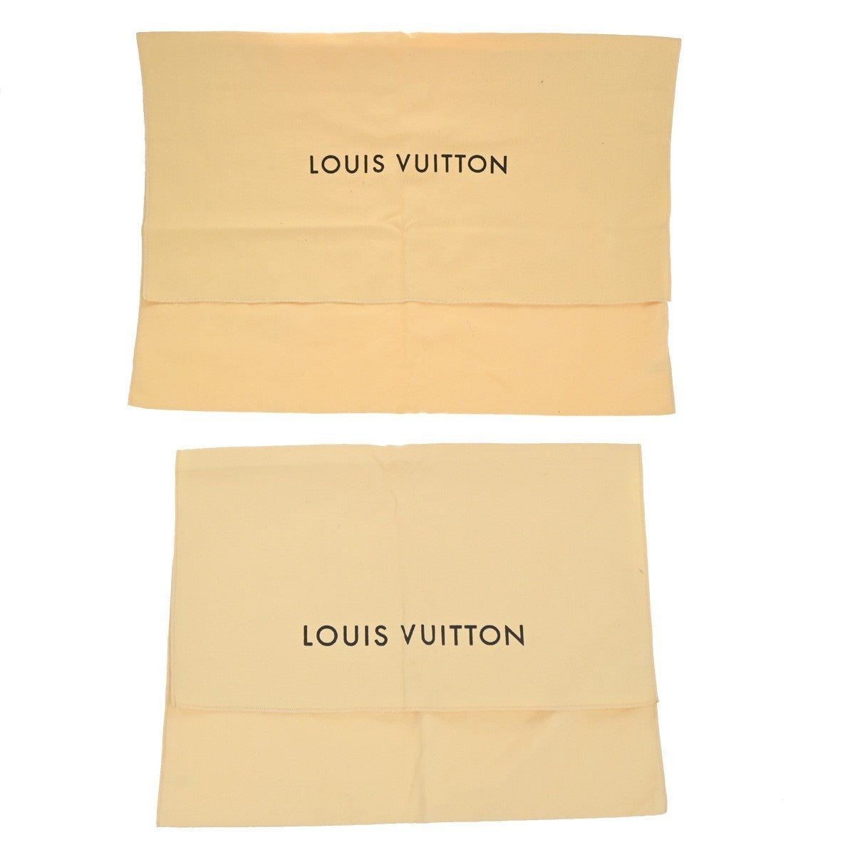 LOUIS VUITTON Logo 10 Set Dust Bag Drawstring Canvas Cotton Beige Brown 09KP042