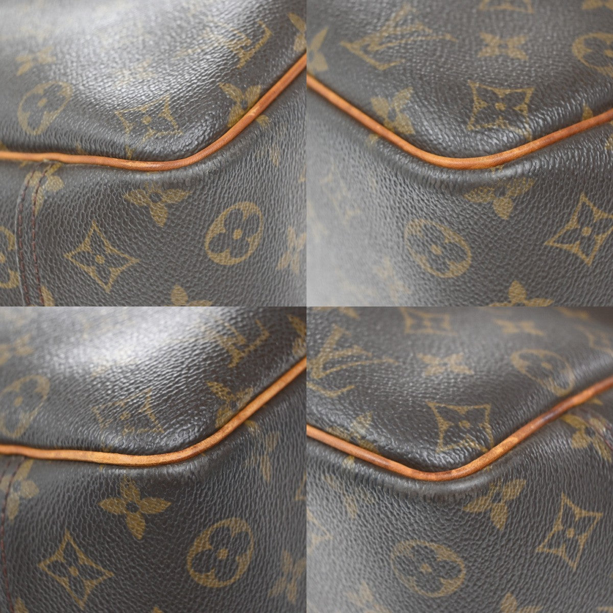 LOUIS VUITTON LV Logo Deauville Hand Bag Monogram Leather Brown M47270 36KP401