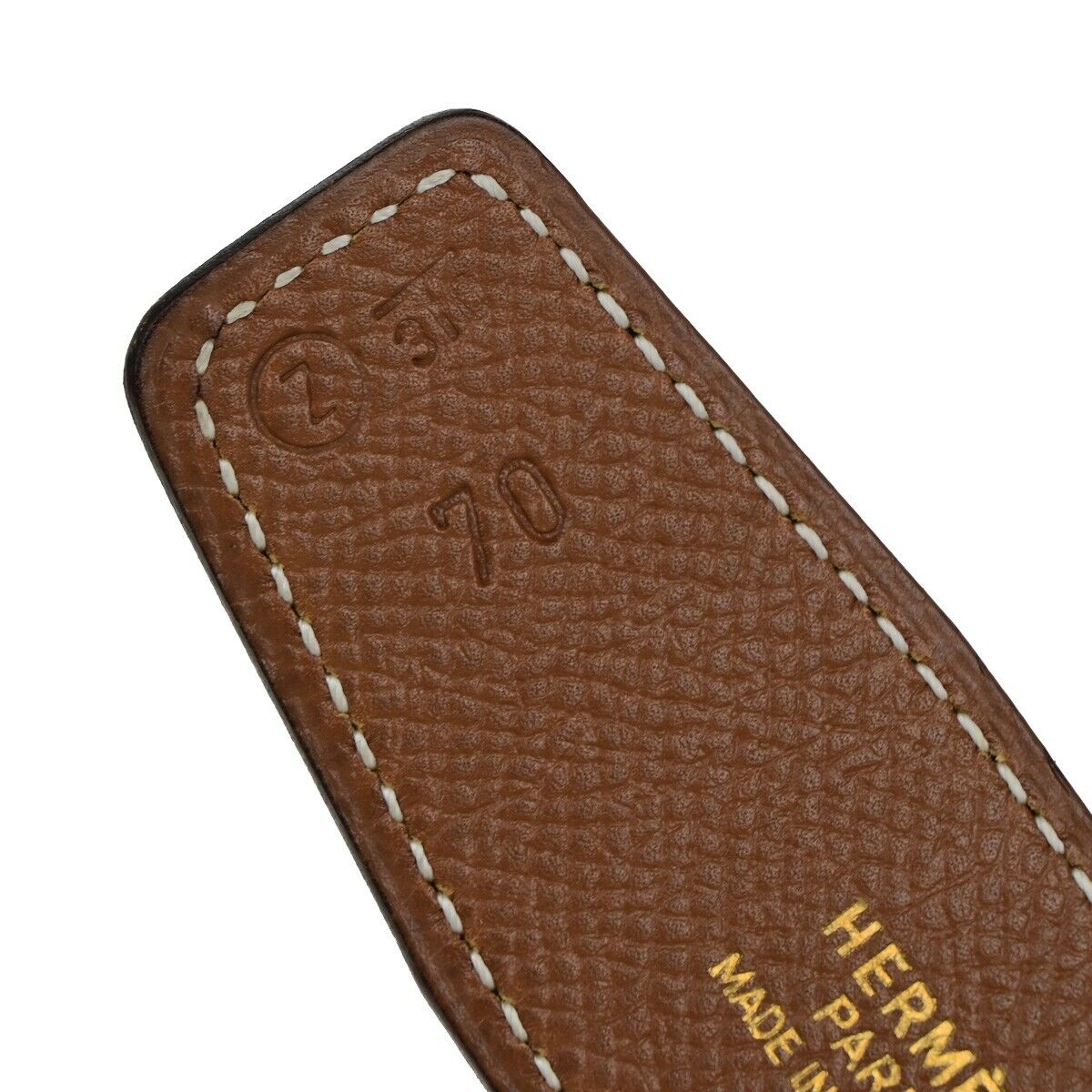 HERMES H Logo Constance Reversible Buckle Belt #70 Leather ◯Z Black GHW 83EC005