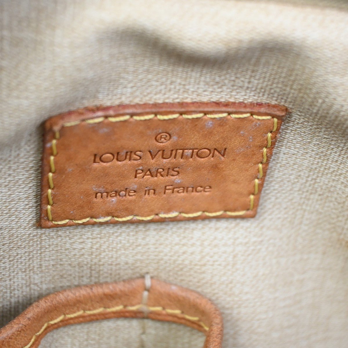 LOUIS VUITTON LV Logo Trouville Hand Bag Monogram Leather Brown M42228 86ZA185