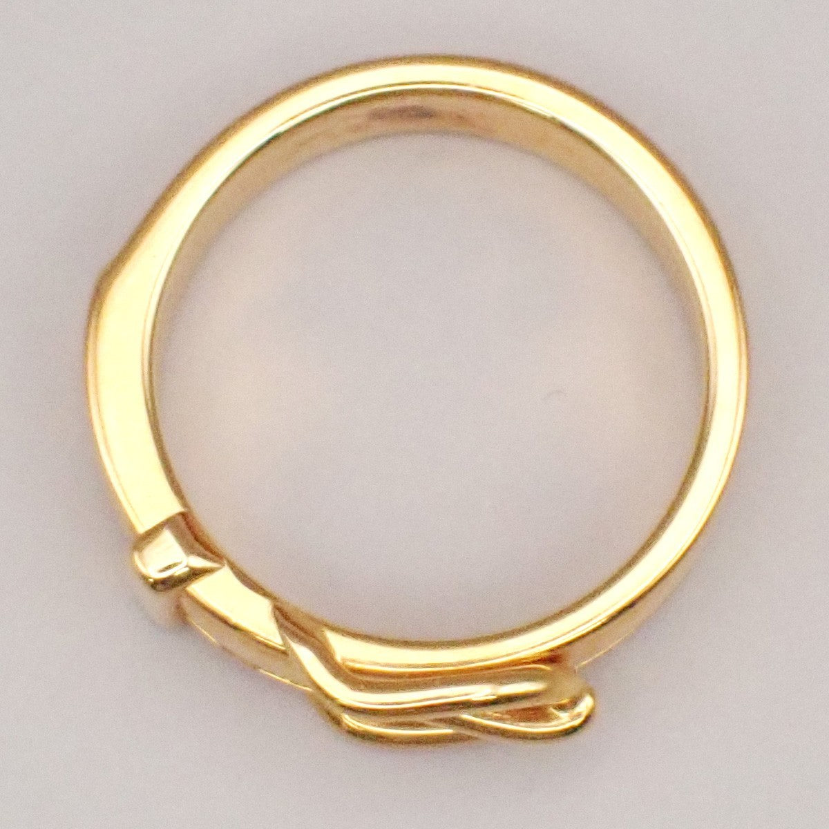 HERMES Logo Belt motif Scarf Ring Gold GHW France Accessories 05MA472