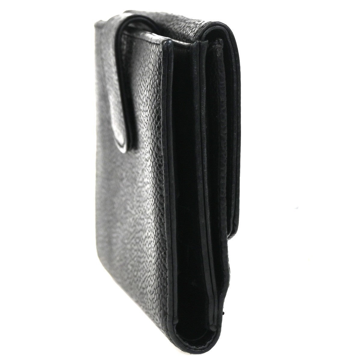 CHANEL CC Bifold Wallet Purse Grained Calfskin Leather BK Italy Vintage 39YJ020