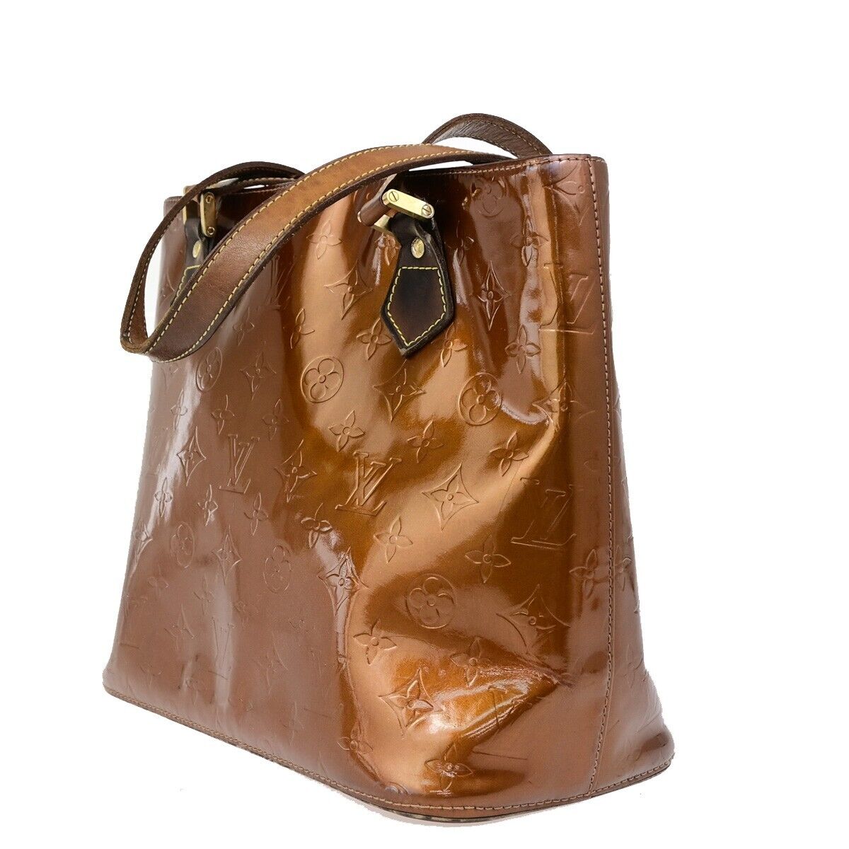 LOUIS VUITTON Houston Shoulder Bag Monogram Vernis Leather Bronze M91122 05EC927