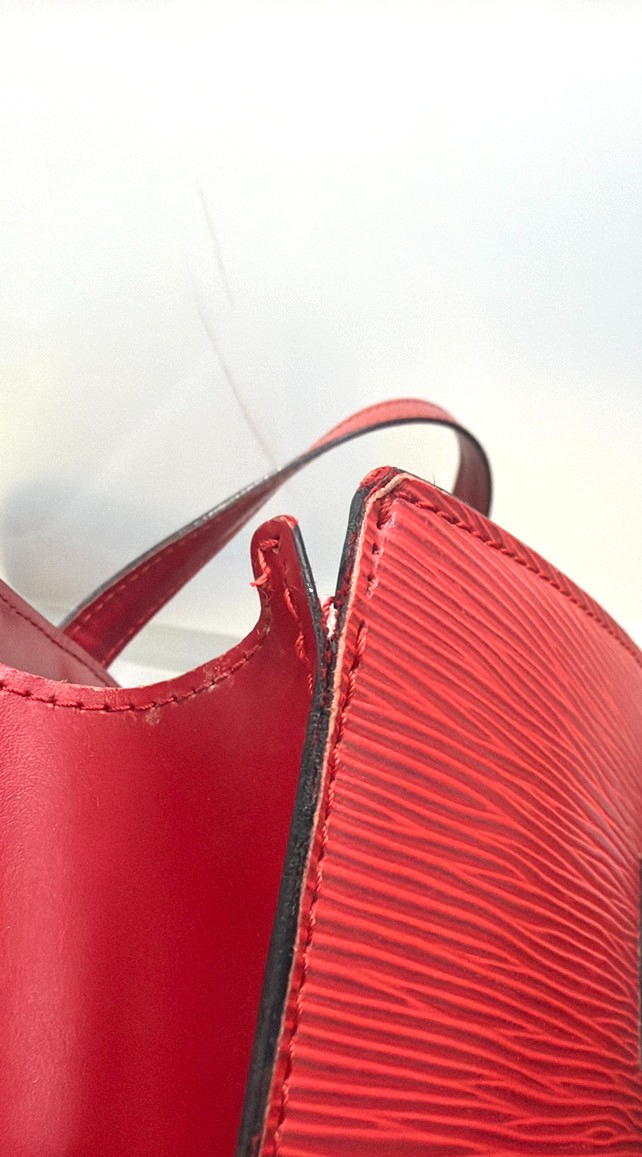 LOUIS VUITTON LV Saint Jacques PM Hand Bag Epi Leather Red France M52277 86YJ145