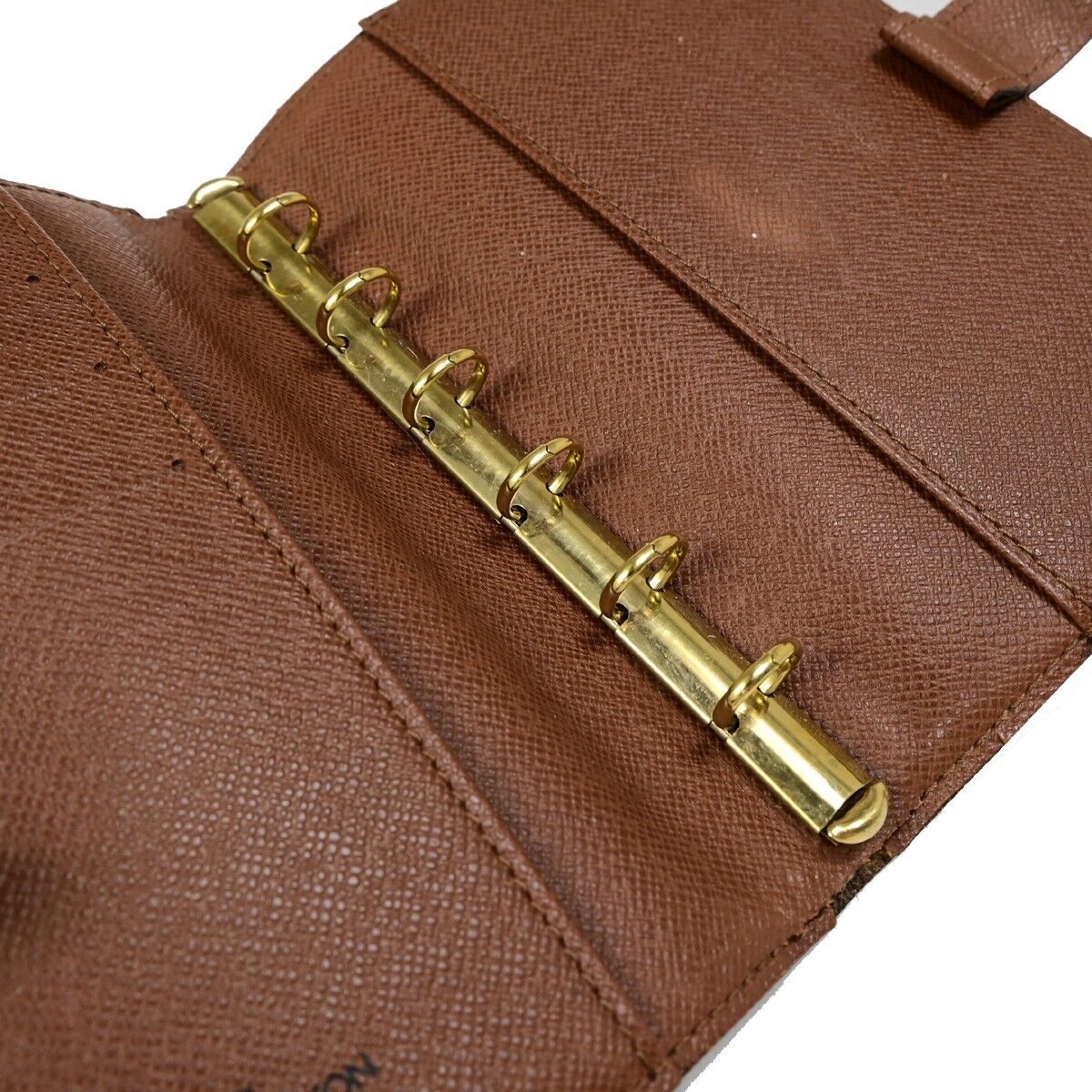 LOUIS VUITTON Agenda PM Day Planner Cover Monogram Leather Brown R20005 02EB351