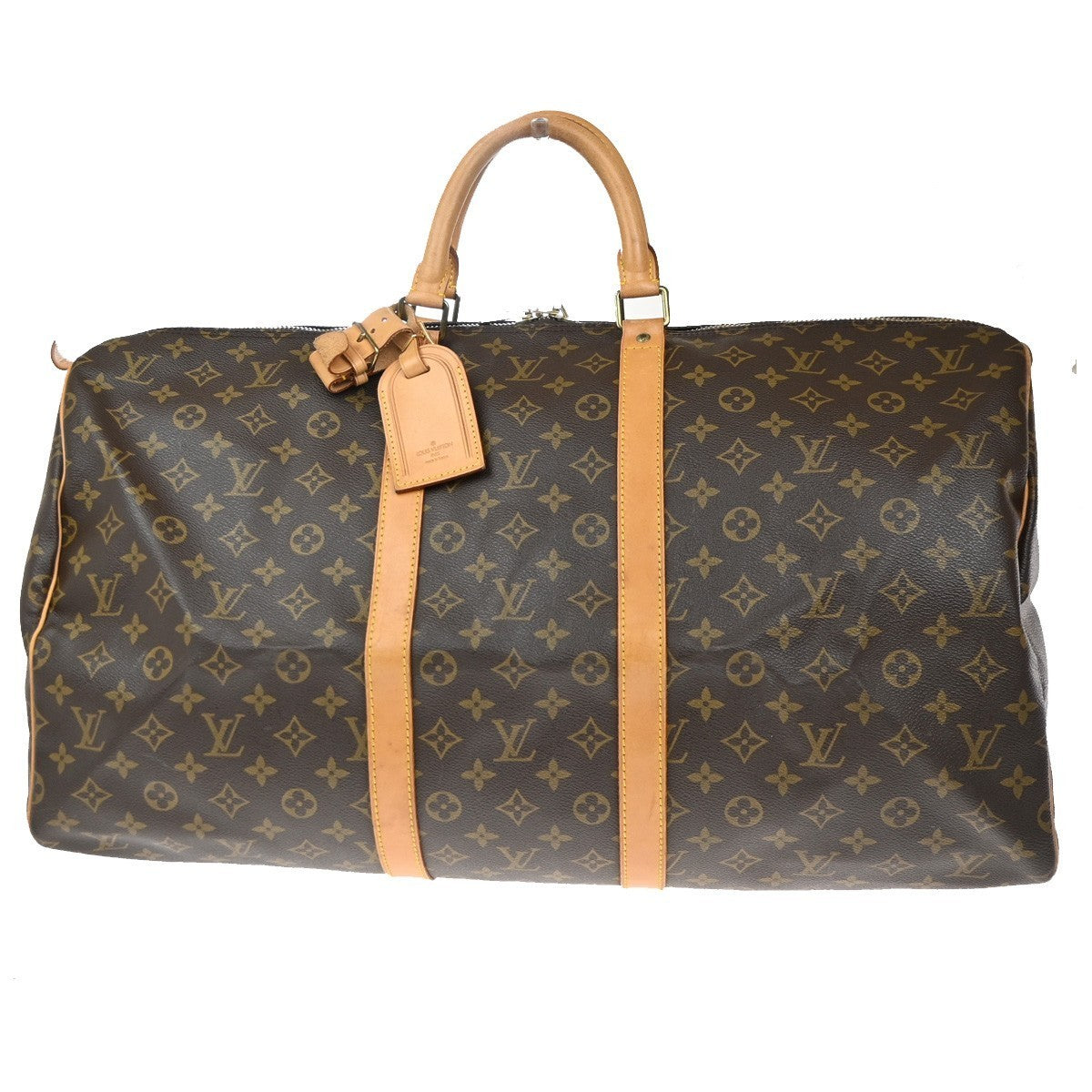 LOUIS VUITTON Keepall 55 Travel Hand Bag Monogram Leather Brown M41424 14CA649