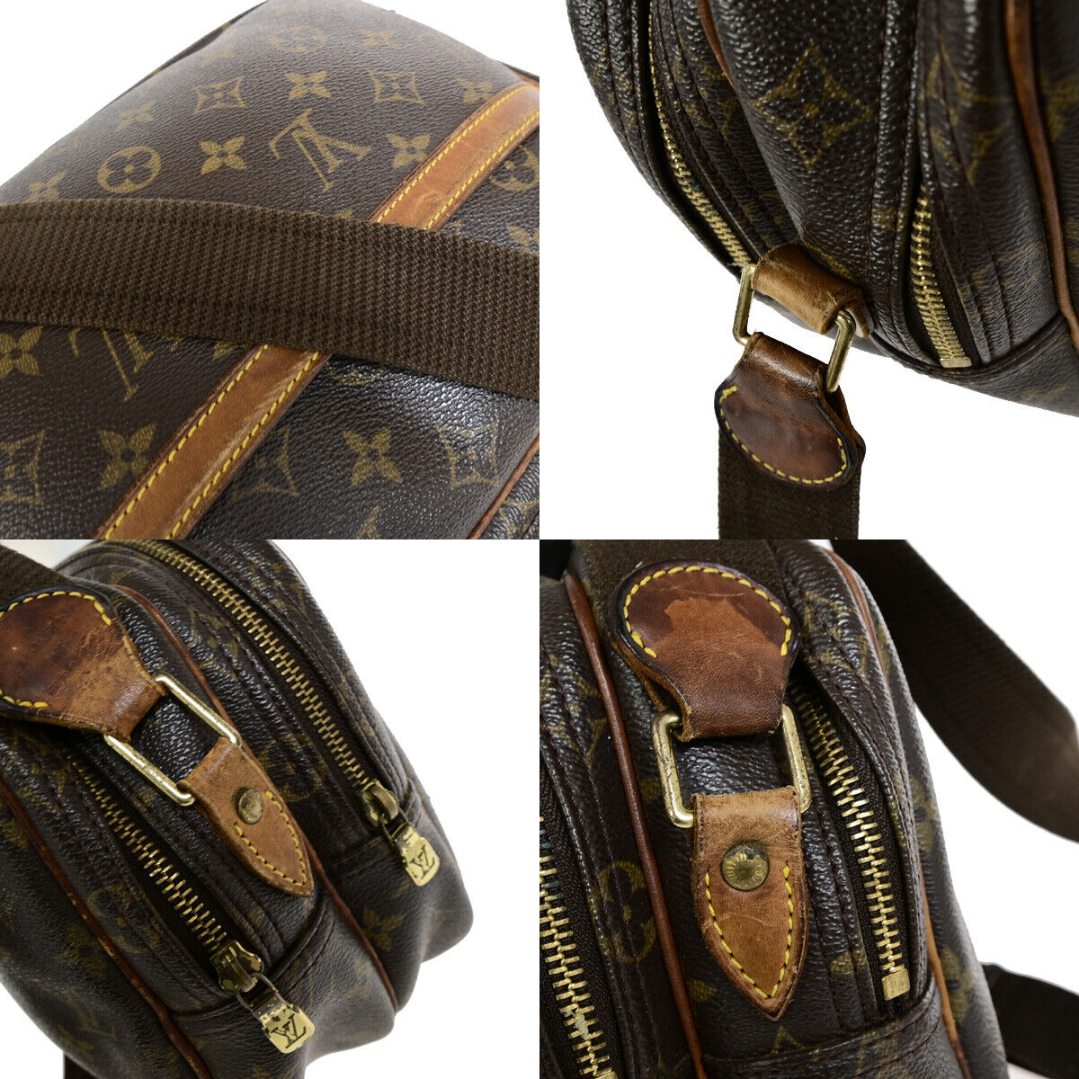 LOUIS VUITTON Reporter PM Crossbody Shoulder Bag Monogram Leather M45254 61YF080
