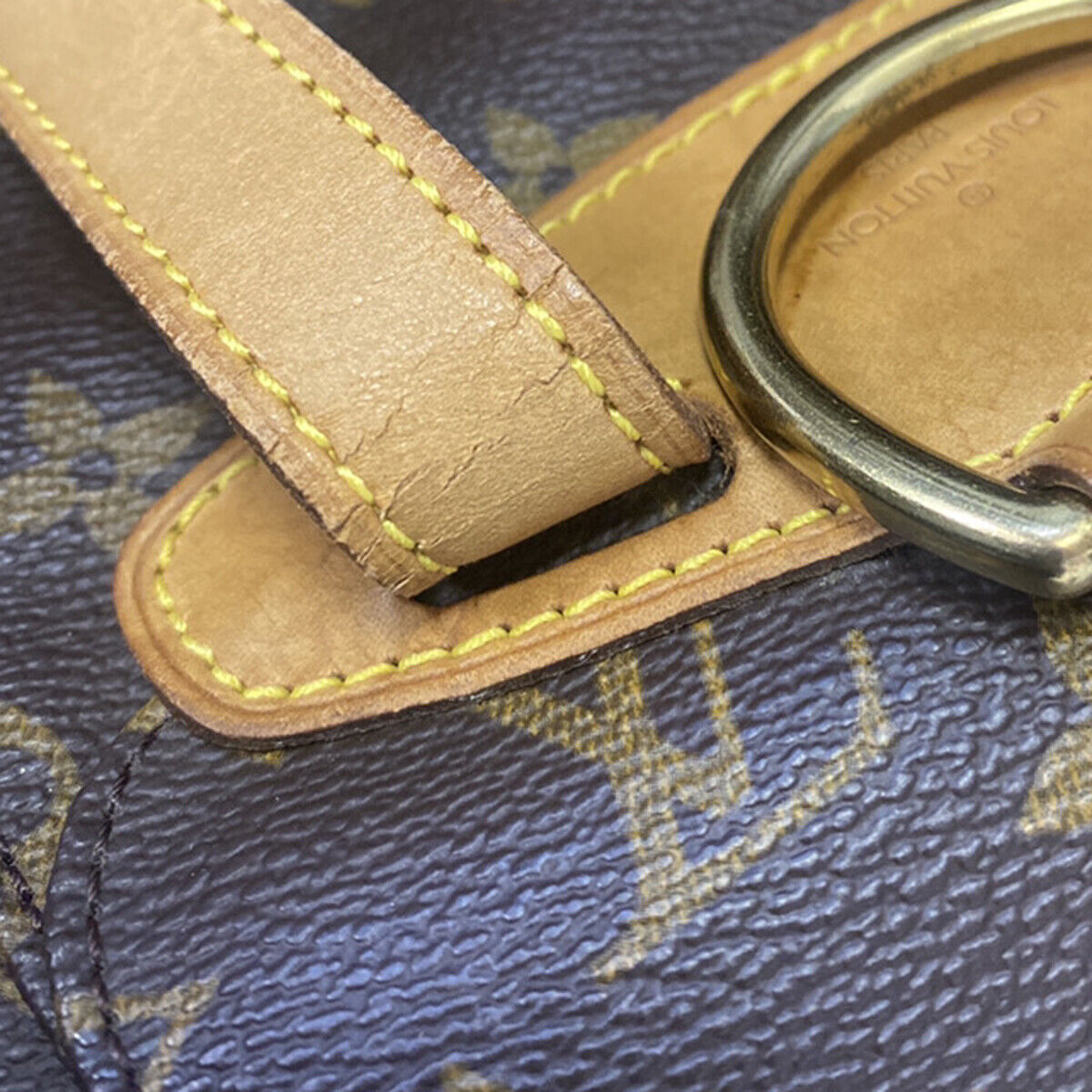 LOUIS VUITTON Montsouris MM Backpack Bag Monogram Leather Brown M51136 12YG779