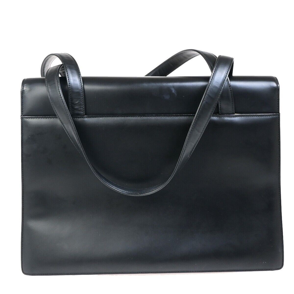 BURBERRYS Logo Shoulder Tote Bag Nova Check Canvas Leather Black 66FA947