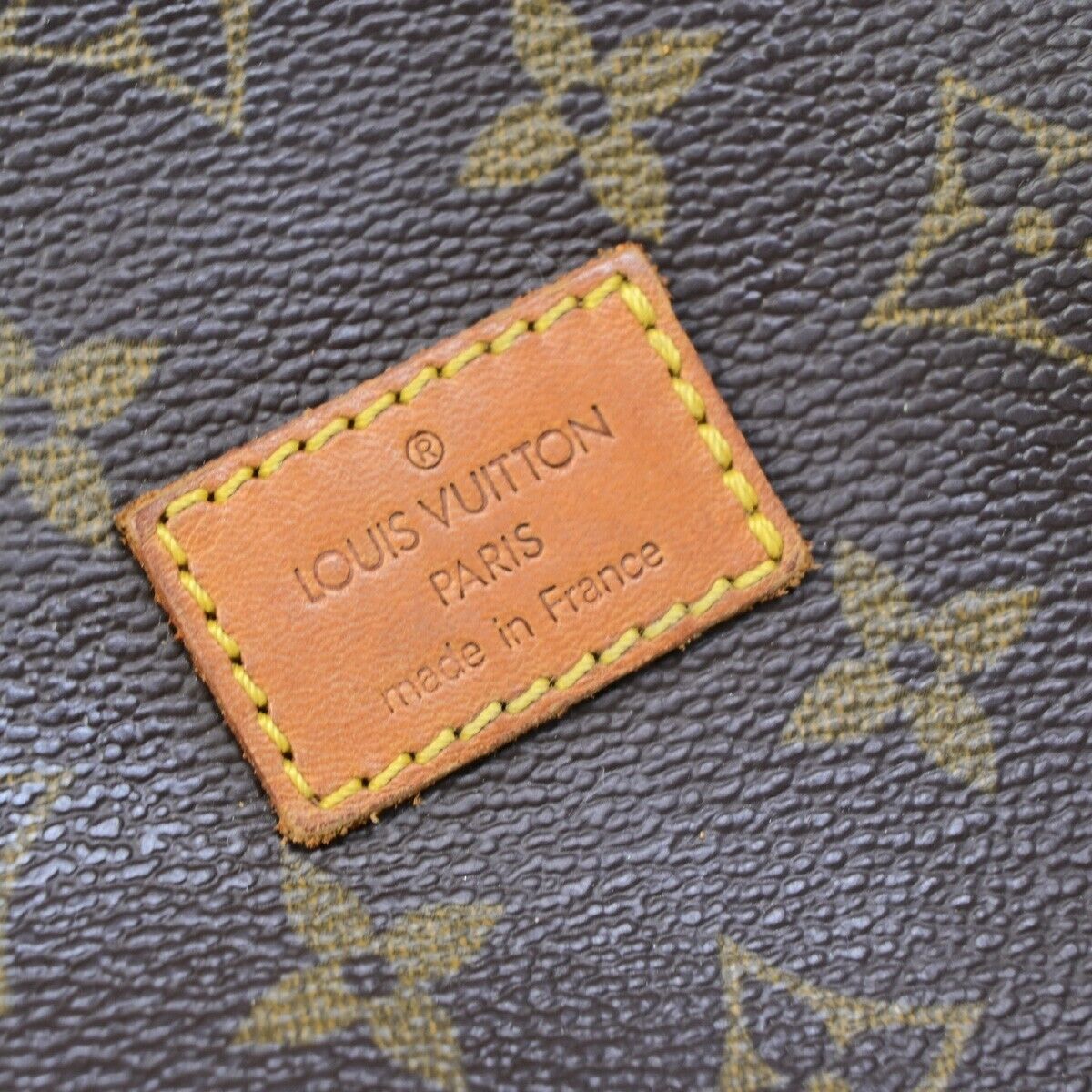 LOUIS VUITTON Logo Saumur 30 Shoulder Bag Monogram Leather Brown M42256 64EB111