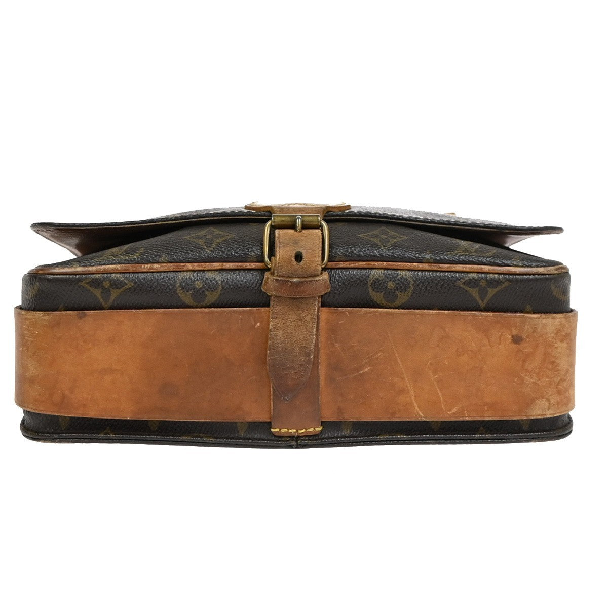 LOUIS VUITTON Cartouchiere GM Shoulder Bag Monogram Leather Brown M51252 67KC685