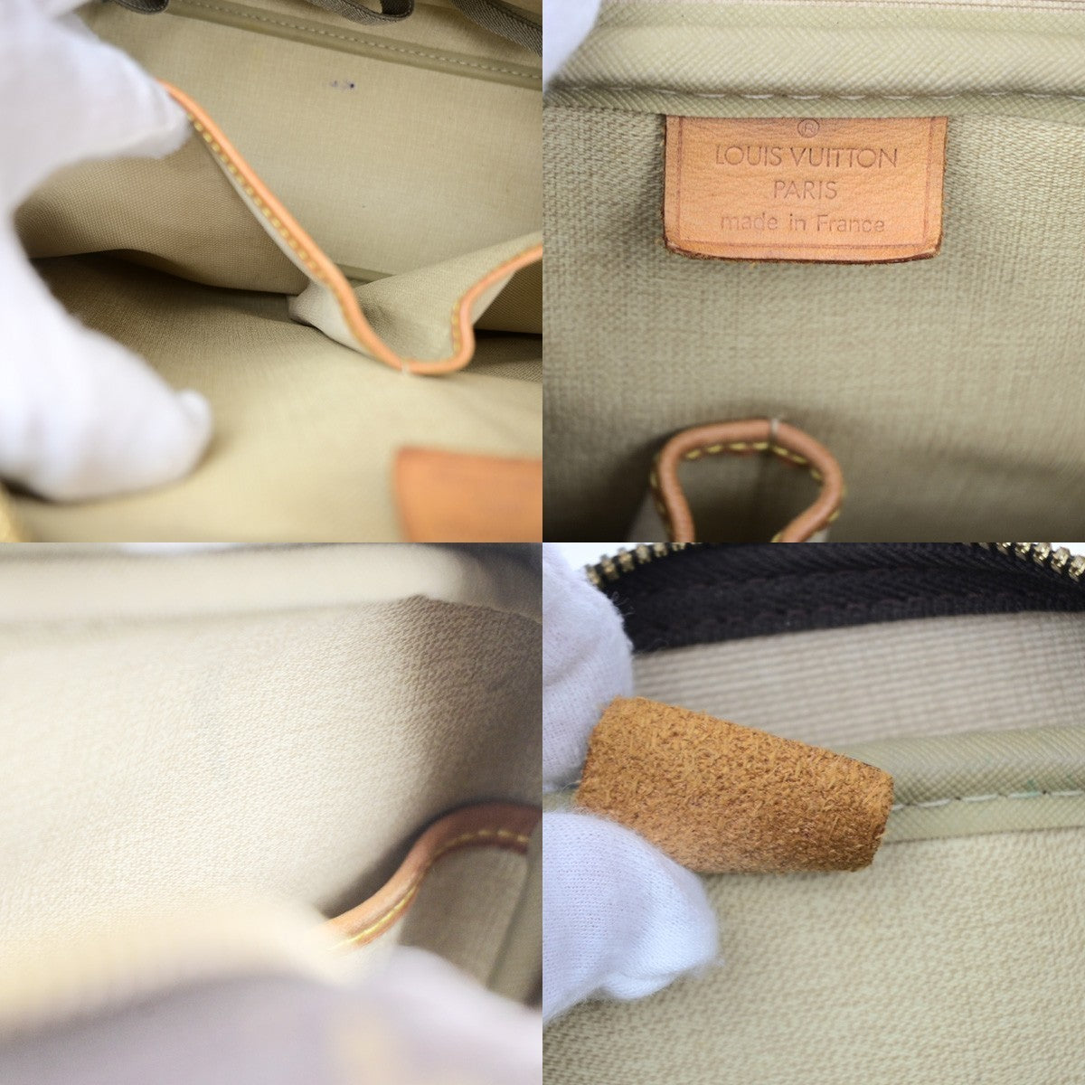 LOUIS VUITTON LV Logo Deauville Hand Bag Monogram Leather Brown M47270 80KD097