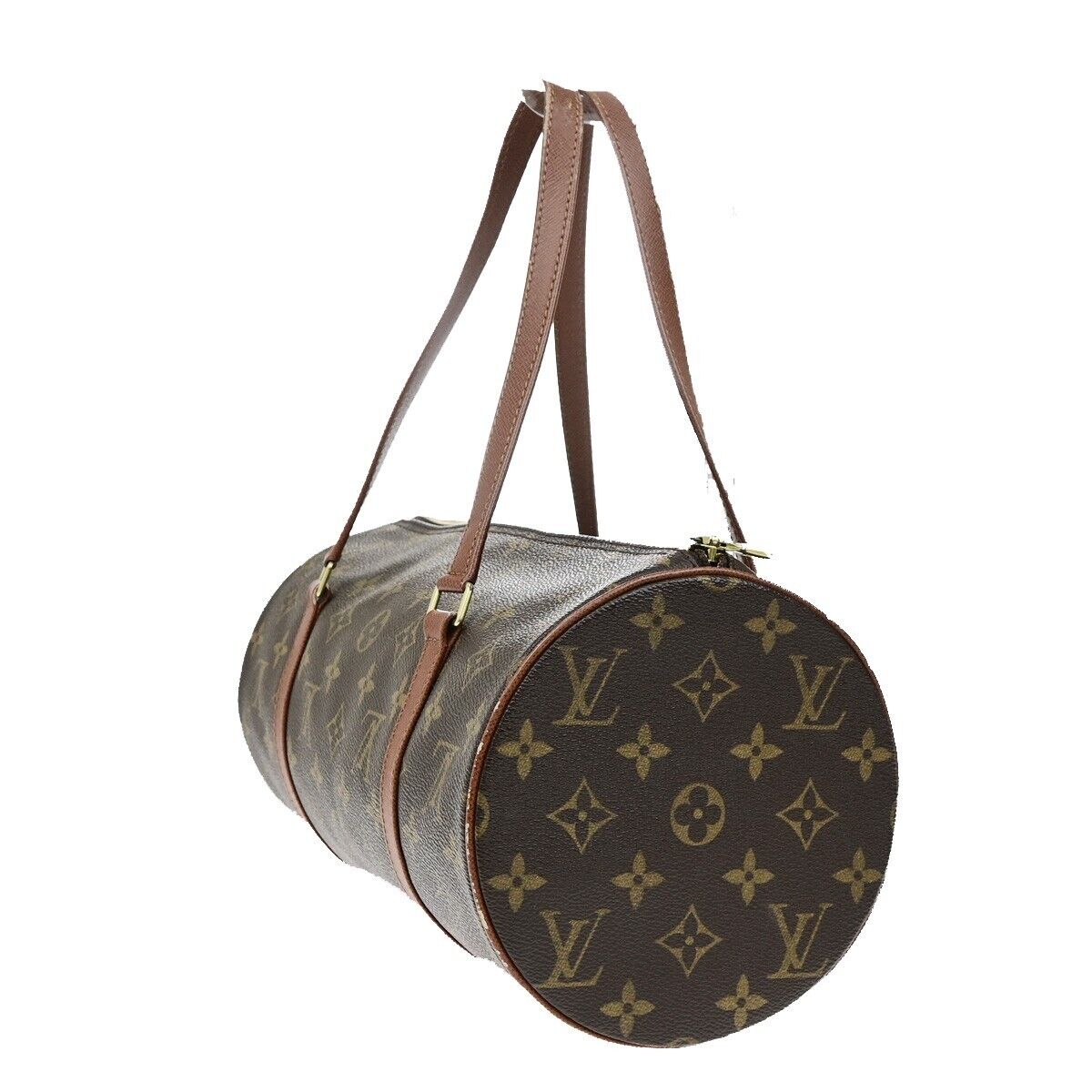 LOUIS VUITTON Logo PAPILLON 30 Hand Bag Monogram Leather Brown M51365 39YH075