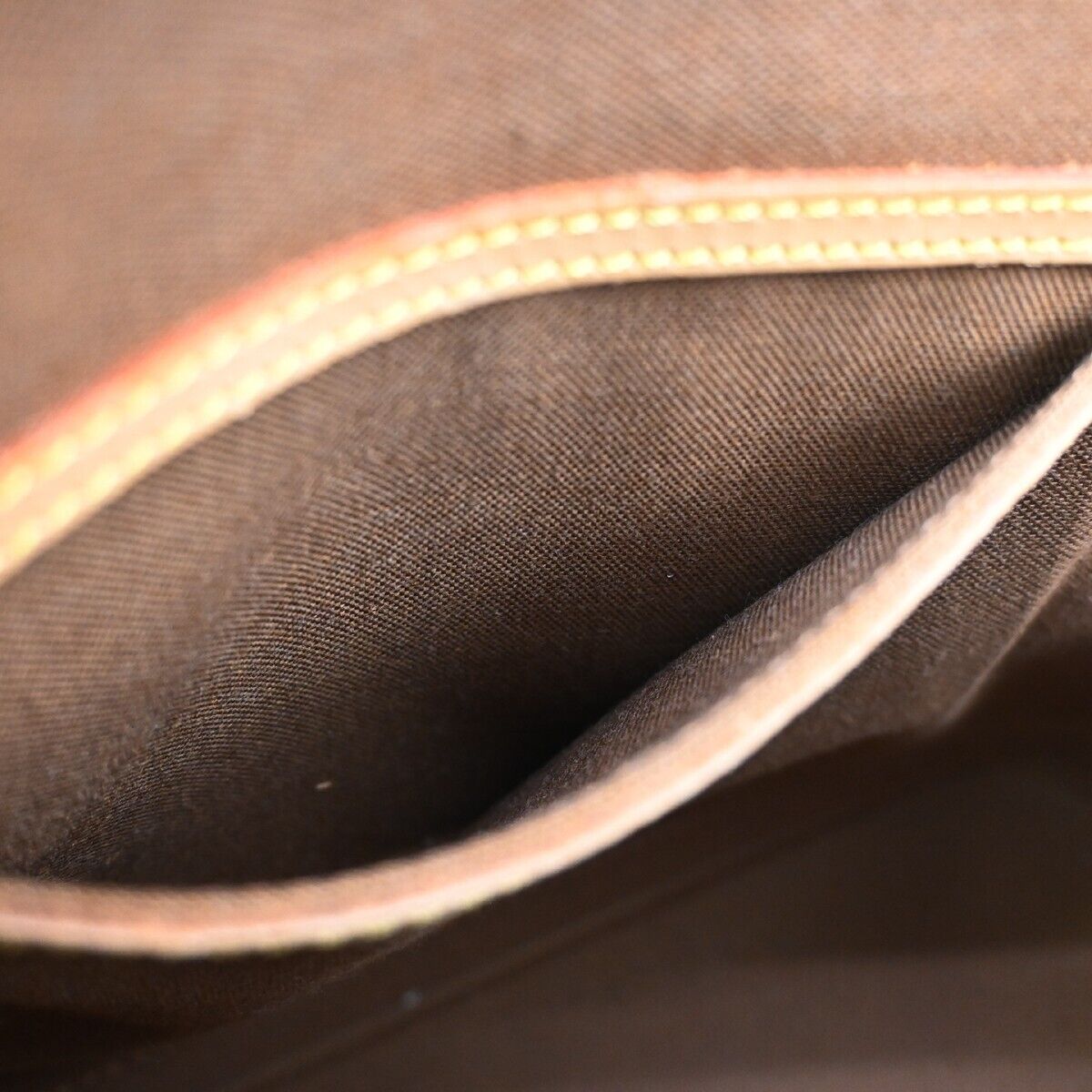 LOUIS VUITTON LV Logo Alma Hand Bag Monogram Leather Brown France M51130 16DA025