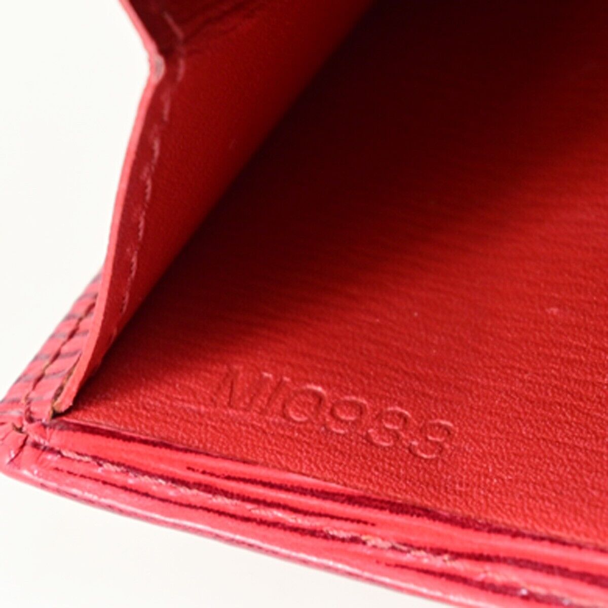 LOUIS VUITTON LV Logo 2 Set Bifold Long Wallet Epi Leather Red Ruby 61KA294