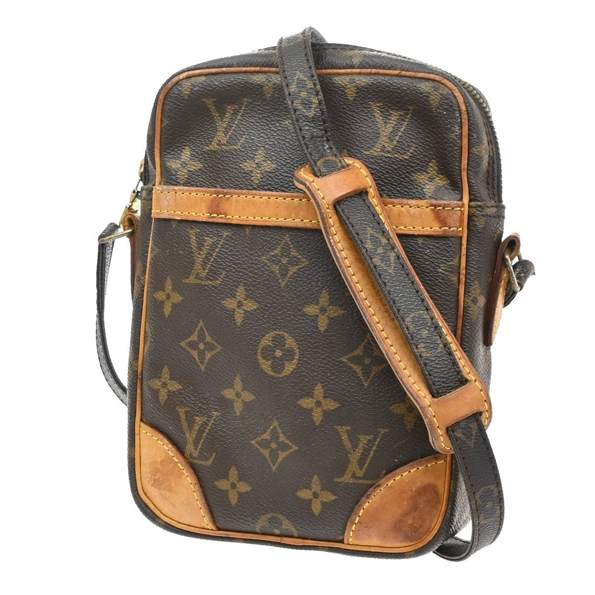 LOUIS VUITTON Danube Shoulder Bag Monogram Leather Brown France M45266 33SA093