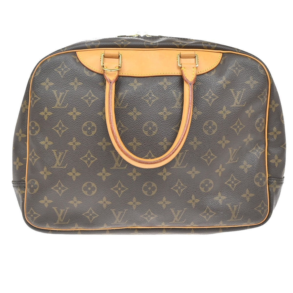 LOUIS VUITTON LV Logo Deauville Hand Bag Monogram Leather Brown M47270 16KP591