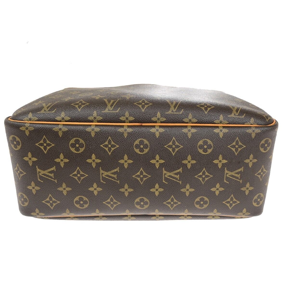 LOUIS VUITTON LV Logo Deauville Hand Bag Monogram Leather Brown M47270 89FB067
