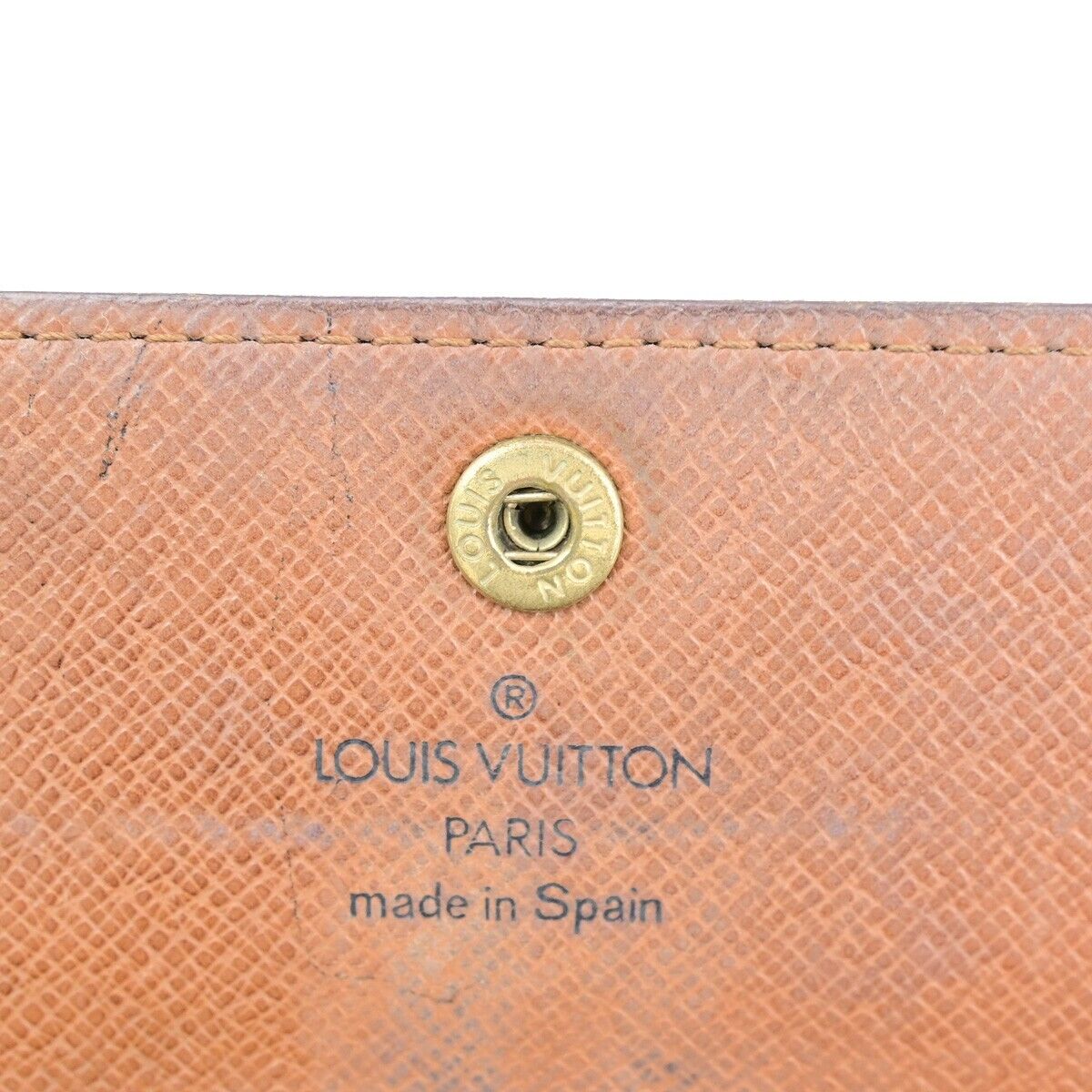 LOUIS VUITTON 4 Set Long Bifold Wallet Purse Monogram Leather Brown 36YF005