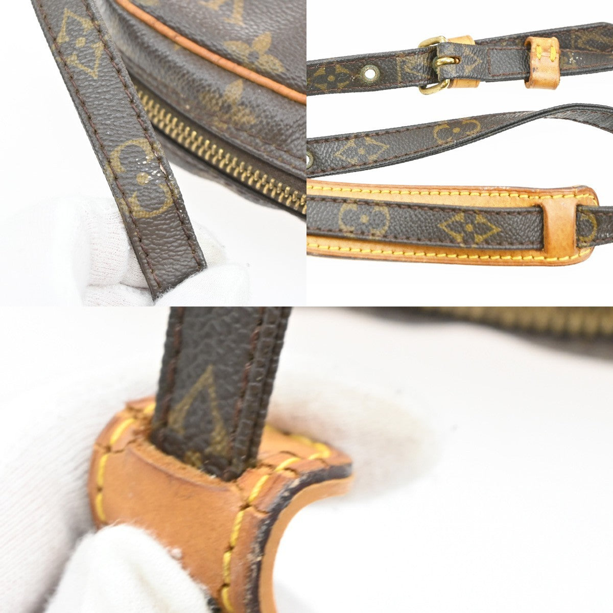 LOUIS VUITTON Danube Shoulder Bag Monogram Leather Brown France M45266 33SA093
