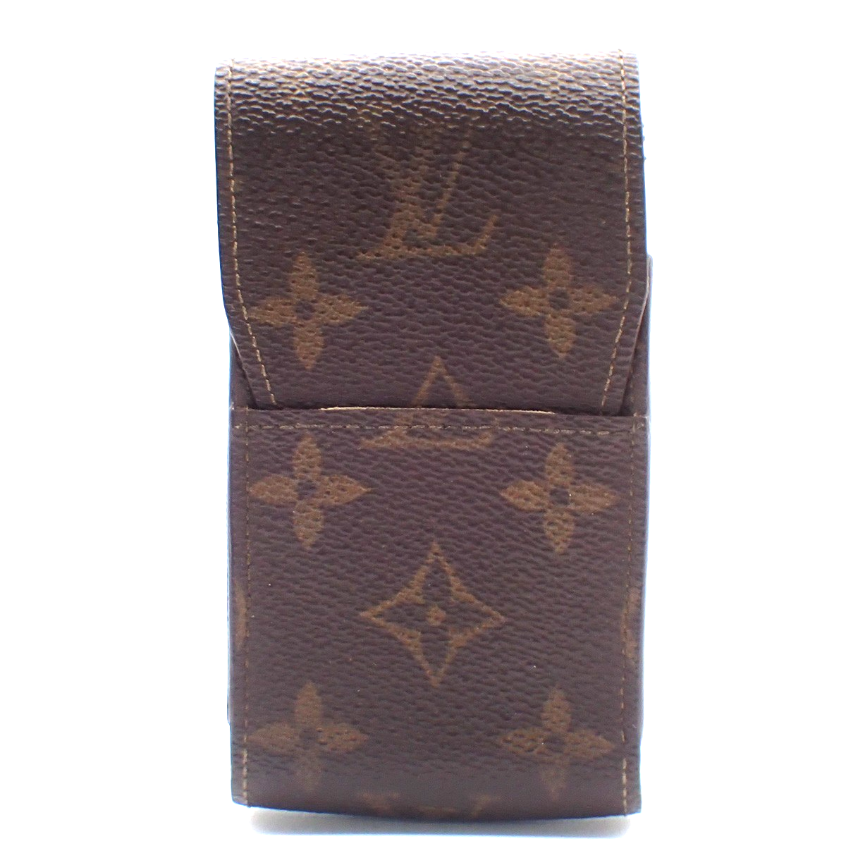 LOUIS VUITTON Etui Cigarette Case Monogram Leather Brown M63024 07AA164