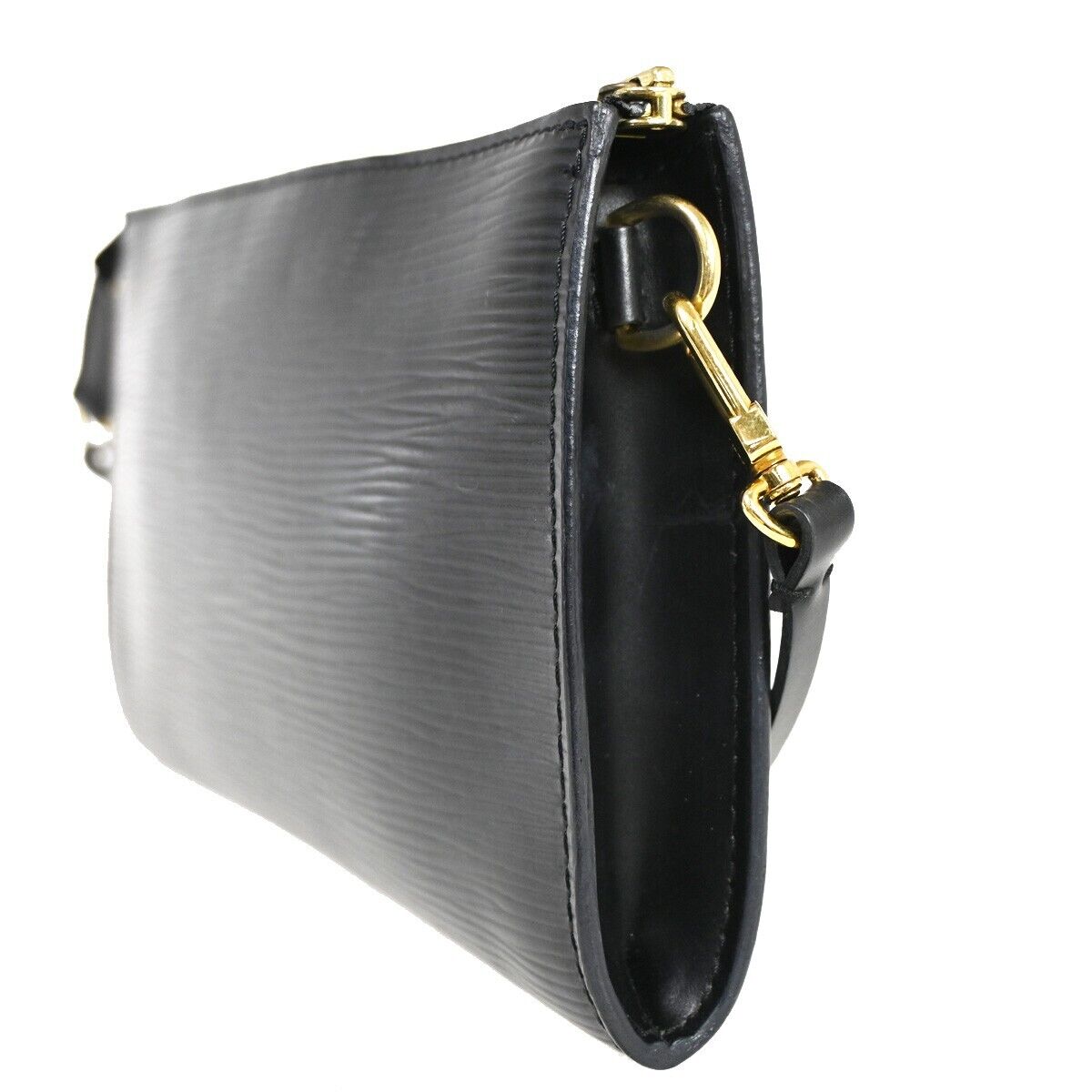 LOUIS VUITTON LV Pochette Accessoires Hand Bag Epi Leather Black M52952 71EA553