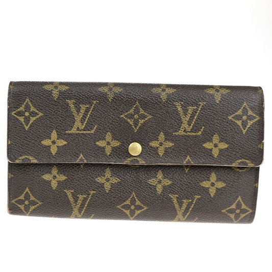 LOUIS VUITTON Porte Monnaie Credit Long Wallet Monogram Leather M61725 09YE961