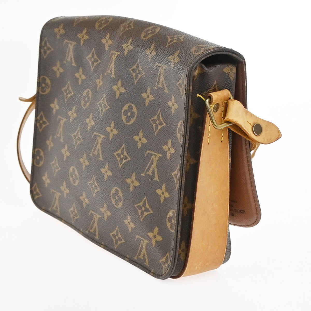 LOUIS VUITTON Cartouchiere GM Shoulder Bag Monogram Leather Brown M51252 39YJ091