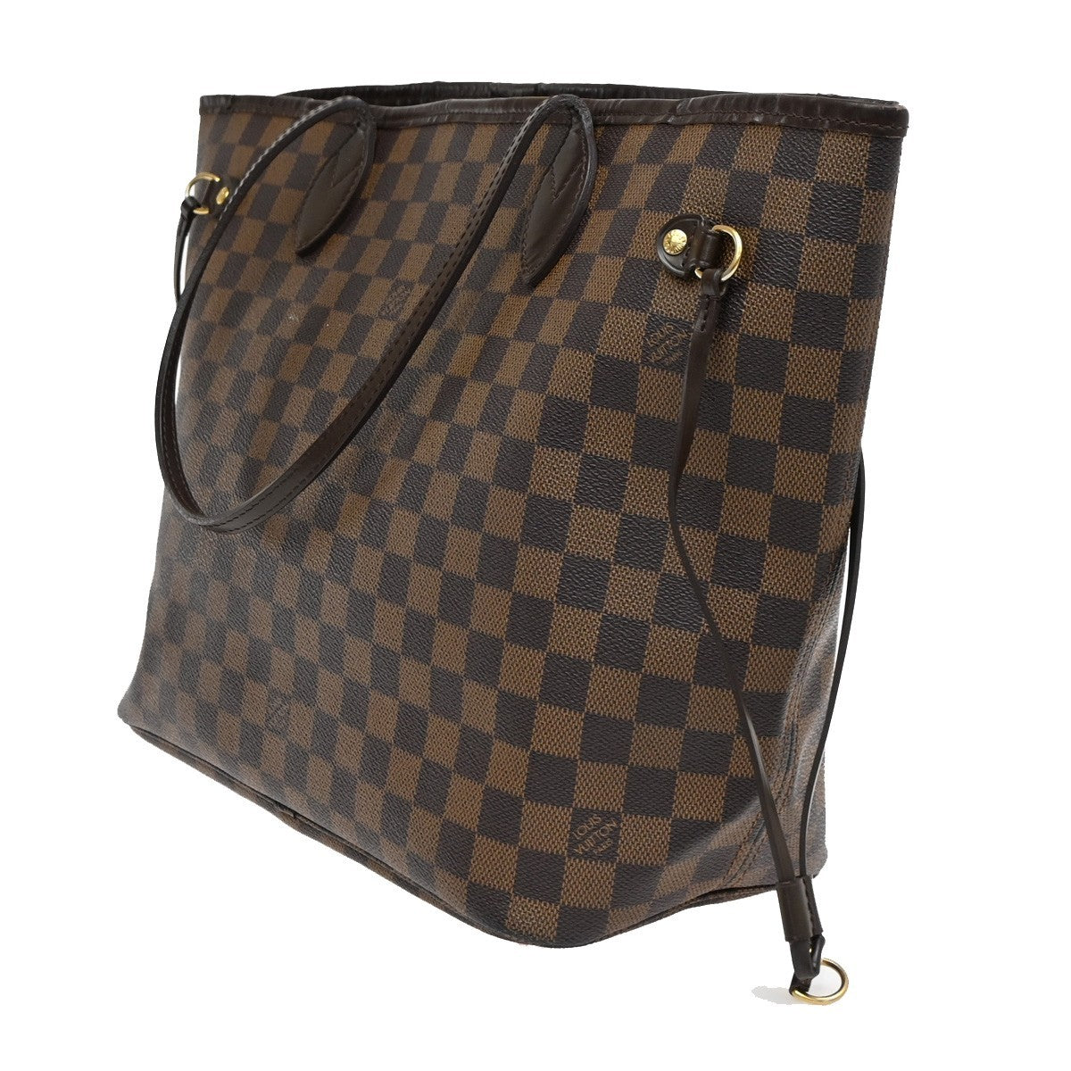 LOUIS VUITTON Neverfull MM Shoulder Bag Damier Ebene Leather BN N51105 53DA197