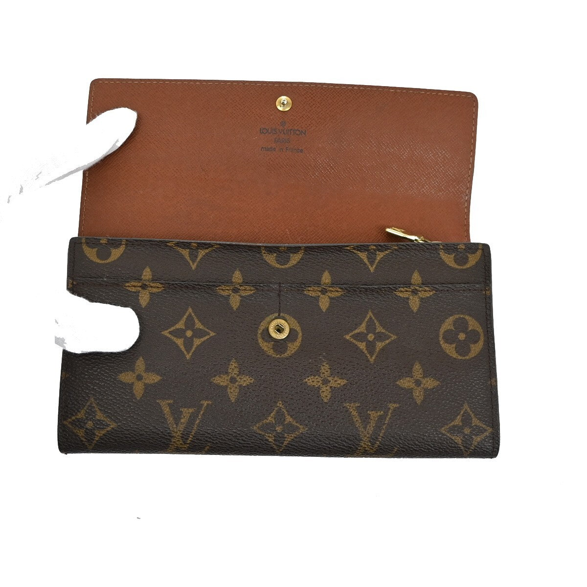 LOUIS VUITTON Porte Monnaie Credit Long Wallet Monogram Leather M61725 04EE178