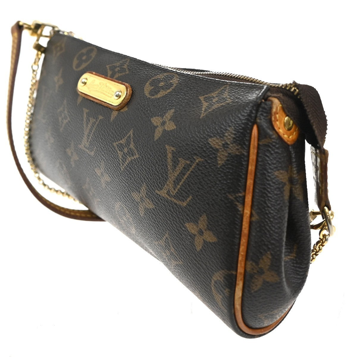 LOUIS VUITTON Eva 2Way Chain Shoulder Bag Monogram Leather Brown M95567 42KC121